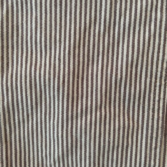 (3/$20) LAL brown and white pinstripe 3/4 sleeve jacket - Picture 11 of 12